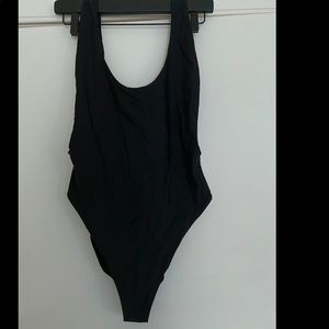 Aerie scoop back high leg one piece